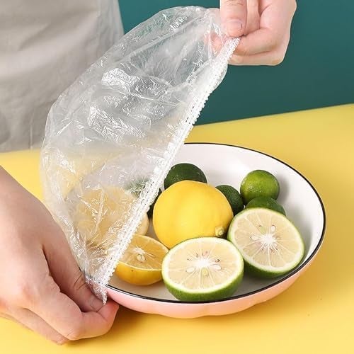 Fresh Keeping Bags 100pcs Food Covers,Reusable Elastic Food Storage Covers, Plastic Sealing Elastic Stretch Bowl Lids, Universal Kitchen Wrap Seal Caps (100pcs)  - Image 2