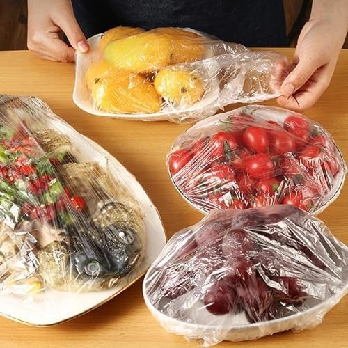 Fresh Keeping Bags 100pcs Food Covers,Reusable Elastic Food Storage Covers, Plastic Sealing Elastic Stretch Bowl Lids, Universal Kitchen Wrap Seal Caps (100pcs)  - Image 4