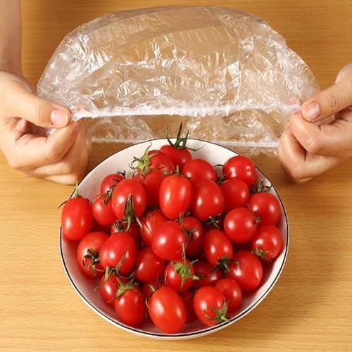 Fresh Keeping Bags 100pcs Food Covers,Reusable Elastic Food Storage Covers, Plastic Sealing Elastic Stretch Bowl Lids, Universal Kitchen Wrap Seal Caps (100pcs)  - Image 5