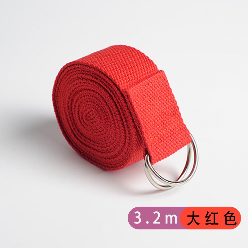 Generic Yoga training belt stretch belt multifunctional yoga rope belt 3.2 meters long yoga stretch auxiliary non-elastic Big Red