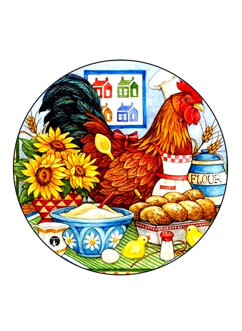 RKN Rooster Printed Mouse Pad  Multicolour
