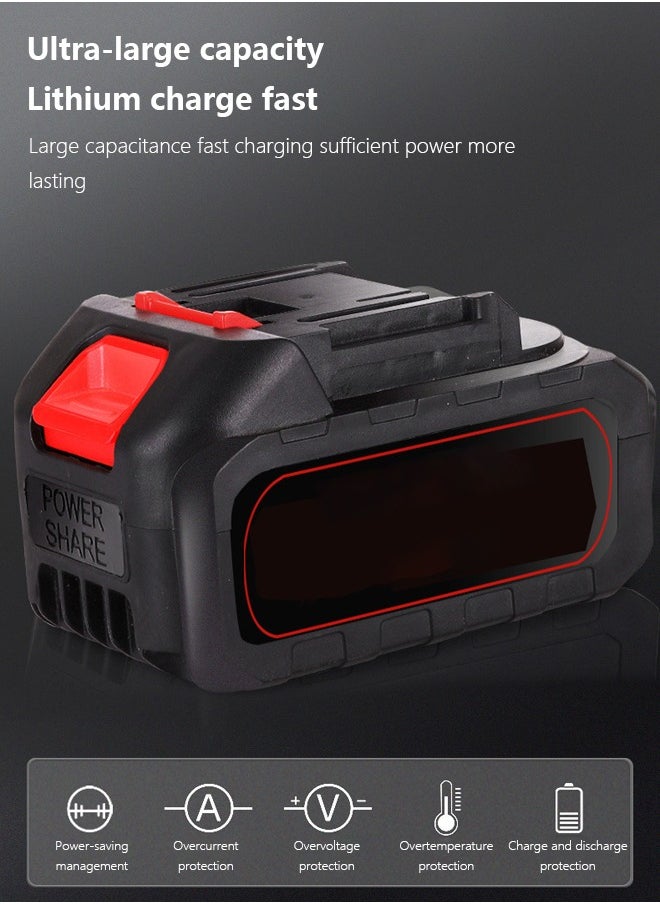 New Electric Household Lawn Mower Wireless Multi Function Lithium Battery Garden Weeder Portable Garden Lawn Mower Red