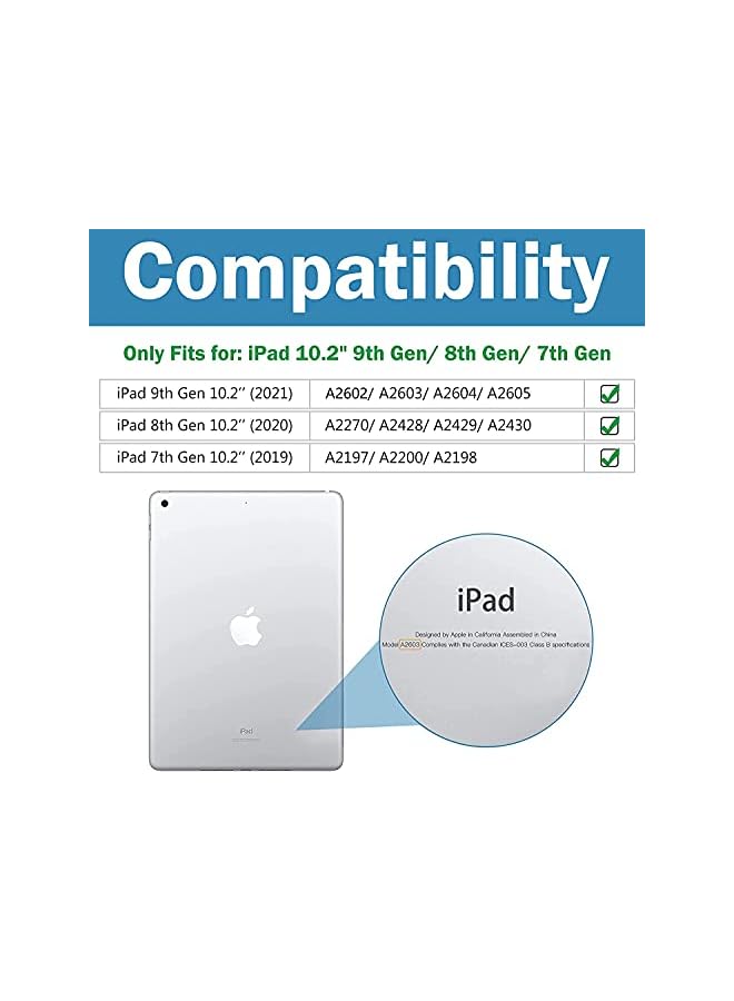 Procases [2 Pack] iPad 10.2 9th Generation 2021/ 8th 2020/ 7th 2019 Screen Protector, Tempered Glass Screen Film Guard for iPad 10.2" 9th(A2602/A2603)/ 8th(A2270/A2428)/ 7th (A2197/A2198/A2200) - Image 2