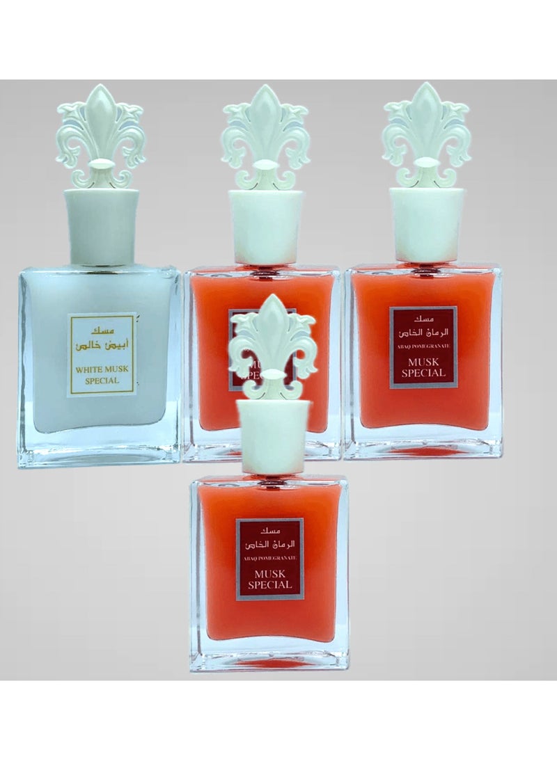 بيليزا عطور مجموعة الصبايا قطعه مسك ابيض الخاص و 3 قطع مسك الرمان الخاص - Image 1