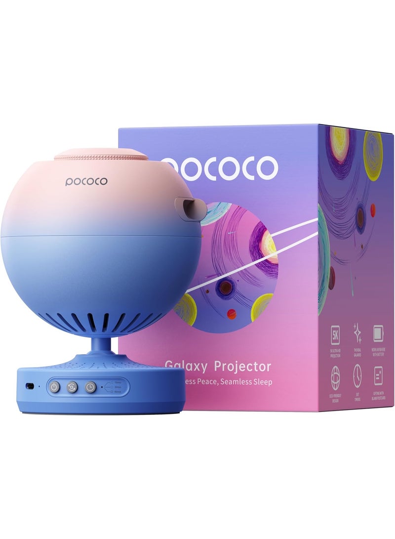 POCOCO Galaxy Lite Star Projector, Starry Sky Projector Home Planetarium Night Light Lamp Baby Kids Room Decoration Galaxy Projector for Party Birthday Christmas Gift (Pink) - Image 1