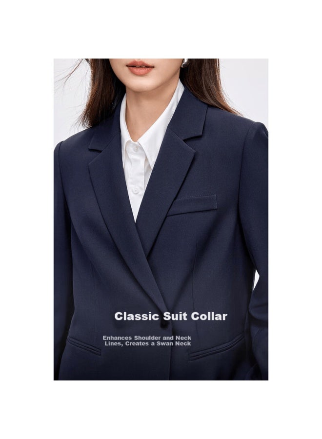 Sentubila Shangdu Bila Women's Professional Commuter Blazer Spring Autumn High-end Interview Formal Business Elegant Small Suit Jacket - Image 1