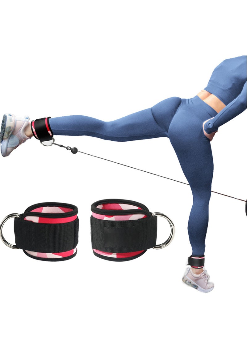 Rock Pow Ankle Strap for Cable Machine Gym Ankle Cuff for Kickbacks Leg Extensions Glute Workouts Booty Hip Abductors Exercise for Women and Men  - Image 1