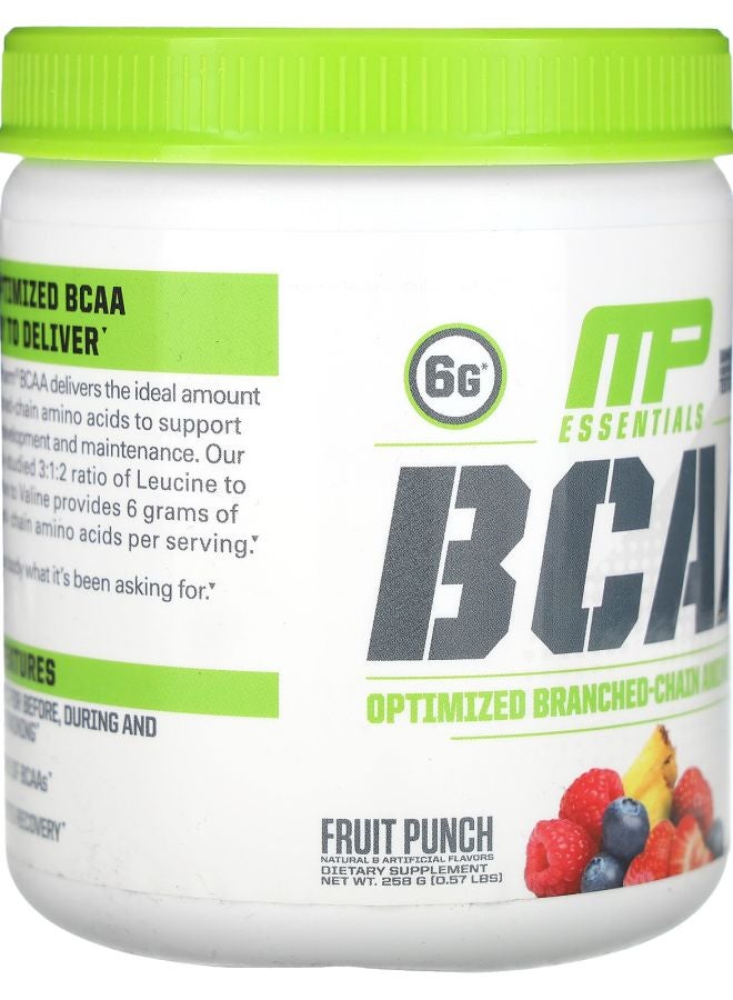 MusclePharm Essentials BCAA Fruit Punch 0.57 lbs (258 g) - Image 2