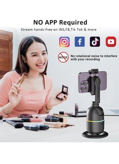 JAJEEK 360° Rotation Smart Phone Holder with Auto Face Tracking – Gesture Control, No App Needed for Vlogging, Streaming, TikTok, Video Shooting – Universal Compatibility, Stable & Hands-Free Operation  - Image 5