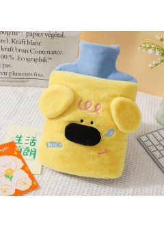 Generic Thickened PVC Hot Water Bag for Winter Hand Warmer Lemon yellow 