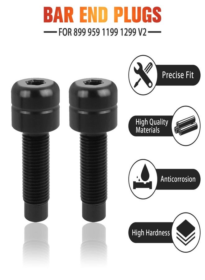 CHIFUN 1 Pair Bar Ends Plug Anti Vibration Weight Sliders Replacement for Ducati Panigale V2 899 959 1199 1299 S/R CNC Aluminum Handle Bar End Caps - Image 2