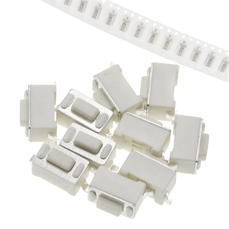 Bulk White Button 2Pin SMD Tact Switch DC12V 50mA 3X6X4 3mm Push Button Touch Switch - Image 3