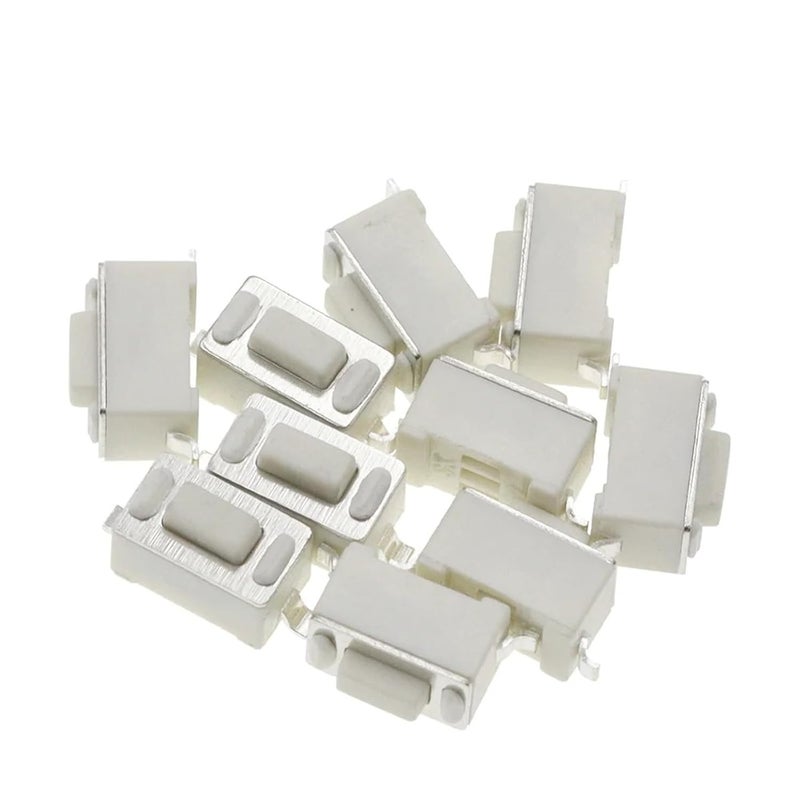 Bulk White Button 2Pin SMD Tact Switch DC12V 50mA 3X6X4 3mm Push Button Touch Switch - Image 2