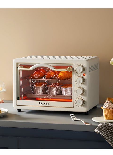 20L Mini Electric Portable Toaster Oven With Built-In Light 3Layer Small Automatic Home Baking Independent Temperature Control Convection Countertop Oven(3Pin Au/Cn Plug)