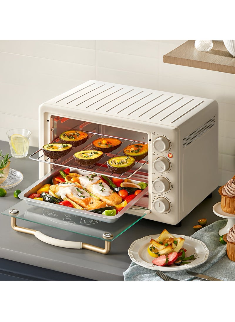 Bear - 20L Mini Electric Portable Toaster Oven With Built-In Light 3Layer Small Automatic Home Baking Independent Temperature Control Convection Countertop Oven(3Pin Au/Cn Plug) - Image 1