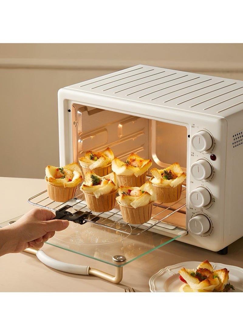Bear - 20L Mini Electric Portable Toaster Oven With Built-In Light 3Layer Small Automatic Home Baking Independent Temperature Control Convection Countertop Oven(3Pin Au/Cn Plug) - Image 1