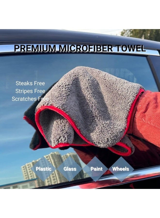 44TP Ultra Soft Microfiber Cloth for Cars, Motorcycles, Detailing, Polishing, Cleaning, and Washing, Grey, 40 x 40 cm - Image 2