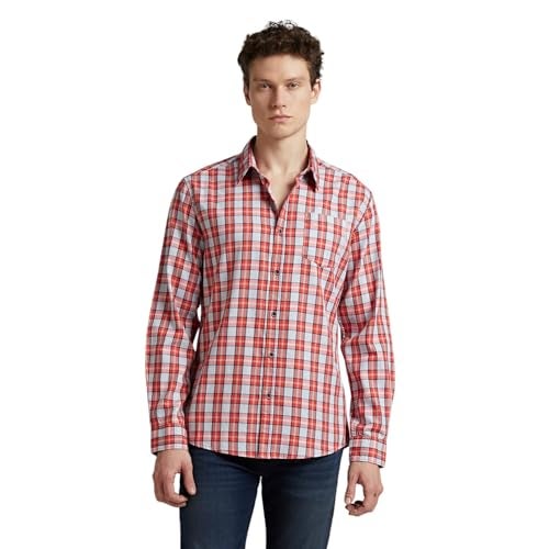 Pepe Jeans Orange Checked Full Sleeved Shirt - Image 1