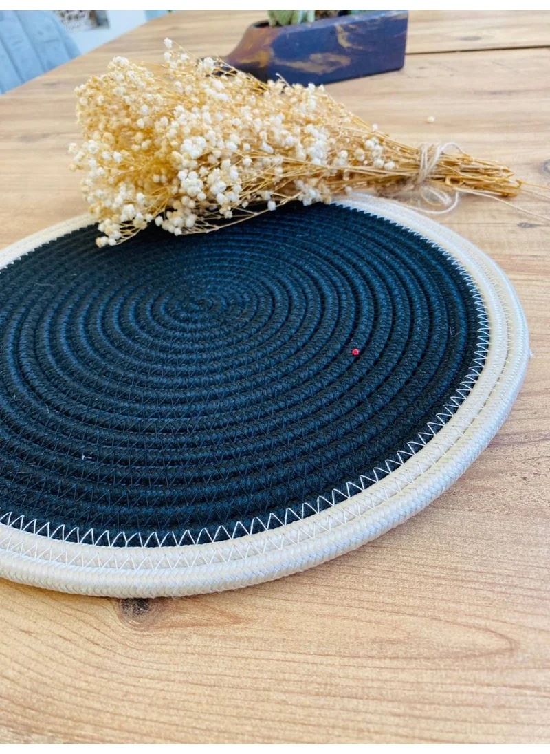 BDZ Deri BDZ Leather Wicker Jute Presentation Plate Mat American Service