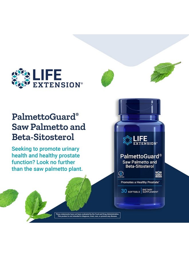 لايف إكستنشن Life Extension PalmettoGuard Saw Palmetto & Beta-Sitosterol - يدعم وظيفة البروستاتا الصحية واستقلاب الهرمونات - مكملات غذائية للرجال - خالية من الجلوتين وغير معدلة وراثيًا - 30 كبسولة هلامية - Image 2