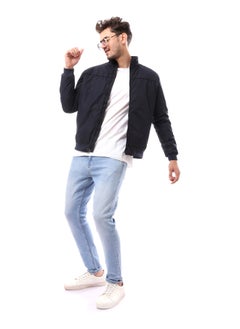 Andora Waterproof Fly Zipper Cotton Jacket_Navy Blue  - Image 1