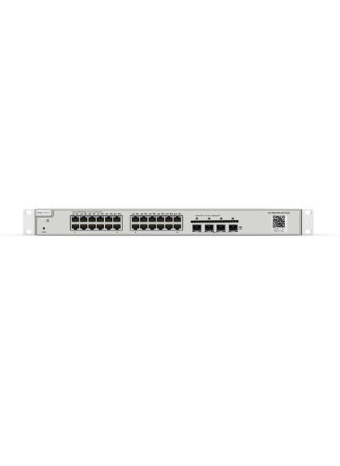 RG-NBS5200-24GT4XS, 24-port Gigabit Layer 3 Non-PoE Switch, 4 SFP+ Uplink