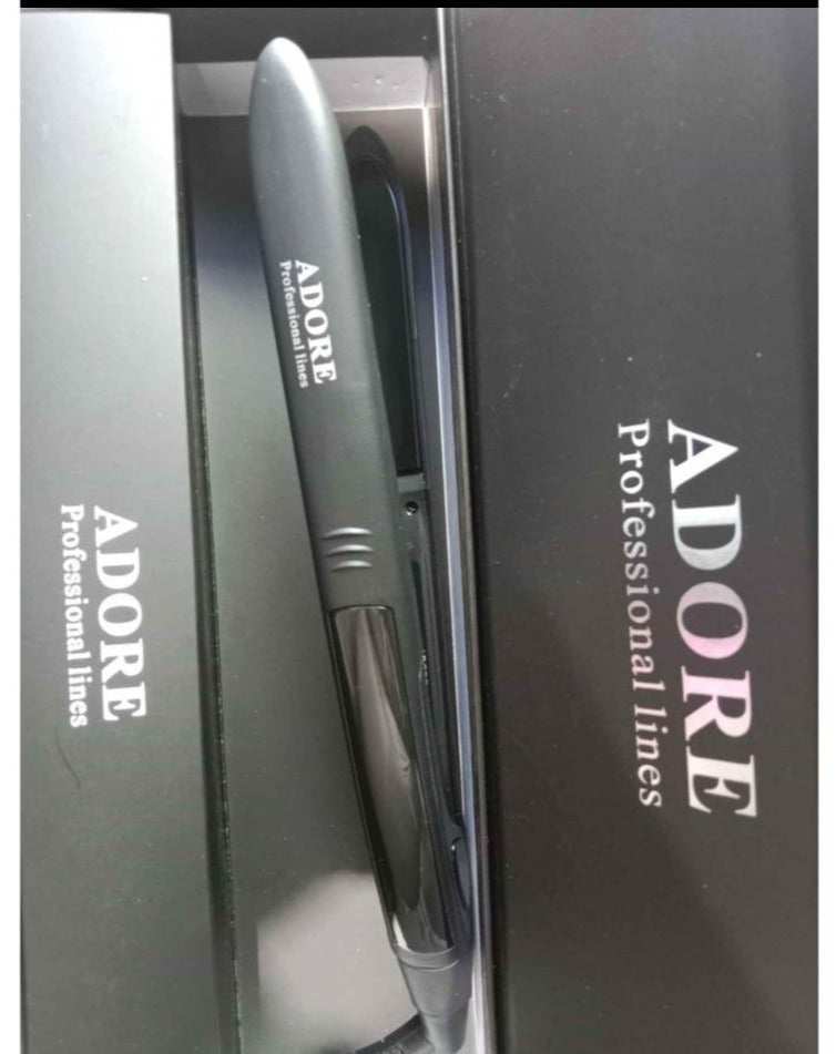 ادور مكواة فرد الشعر الاحترافية أدور، ألواح سيراميك تيتانيوم، حرارة 470°F، تصفيف خالٍ من التجعد لجميع أنواع الشعر - Image 4