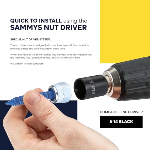 Everflow 8059957-25 3/8" Screw Vertically Threaded Rod Anchor Designed for Concrete Structure, Steel, Zinc Finish, 5/16 x 1-3/4" Screw Length (25 Pack) - Image 4