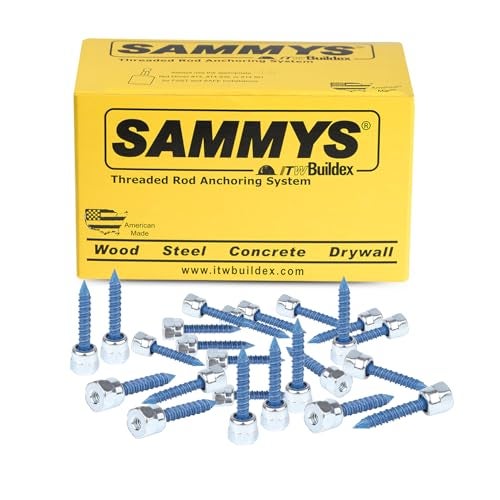 Everflow 8059957-25 3/8" Screw Vertically Threaded Rod Anchor Designed for Concrete Structure, Steel, Zinc Finish, 5/16 x 1-3/4" Screw Length (25 Pack) - Image 1