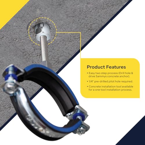 Everflow 8059957-25 3/8" Screw Vertically Threaded Rod Anchor Designed for Concrete Structure, Steel, Zinc Finish, 5/16 x 1-3/4" Screw Length (25 Pack) - Image 5