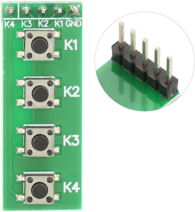 Wal front 4 Key Keyboard Module Universal 4 Key Push Button Switch Module Keyboard Board for DIY Accessory Kit - Image 5