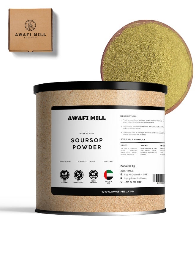 AWAFI MILL Soursop Leaves Powder | Graviola | Annona Muricata - Pure and Natural - Image 1
