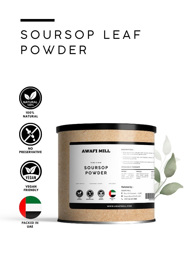 AWAFI MILL Soursop Leaves Powder | Graviola | Annona Muricata - Pure and Natural - Image 4