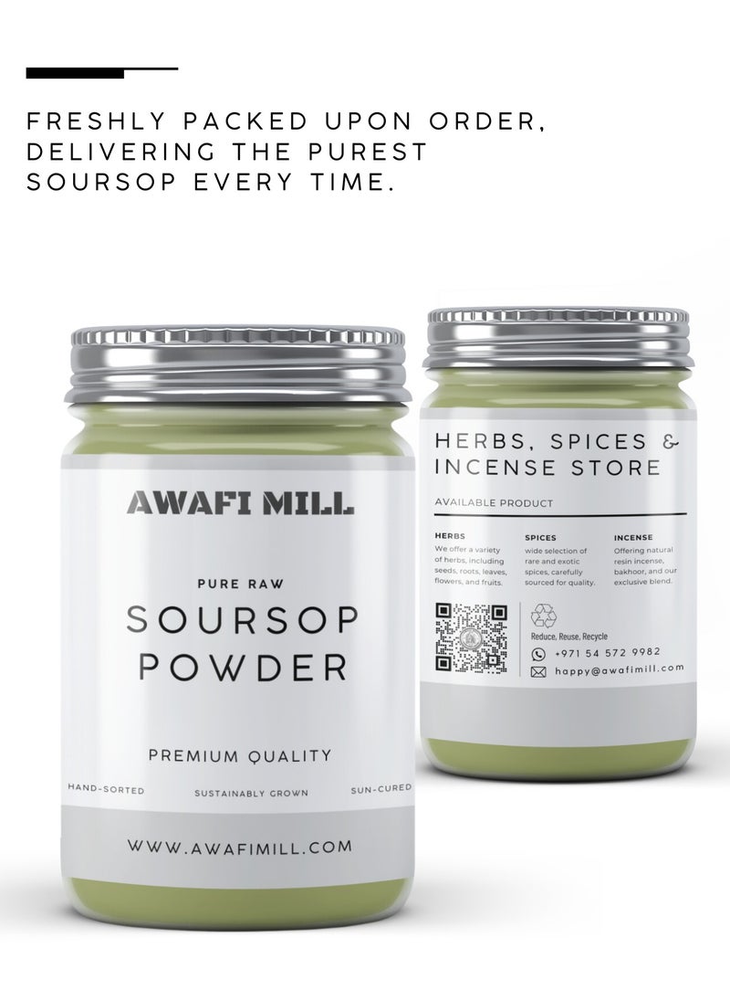 Awafi Mill AWAFI MILL Soursop Leaves Powder | Graviola | Annona Muricata - Pure and Natural  - Image 4