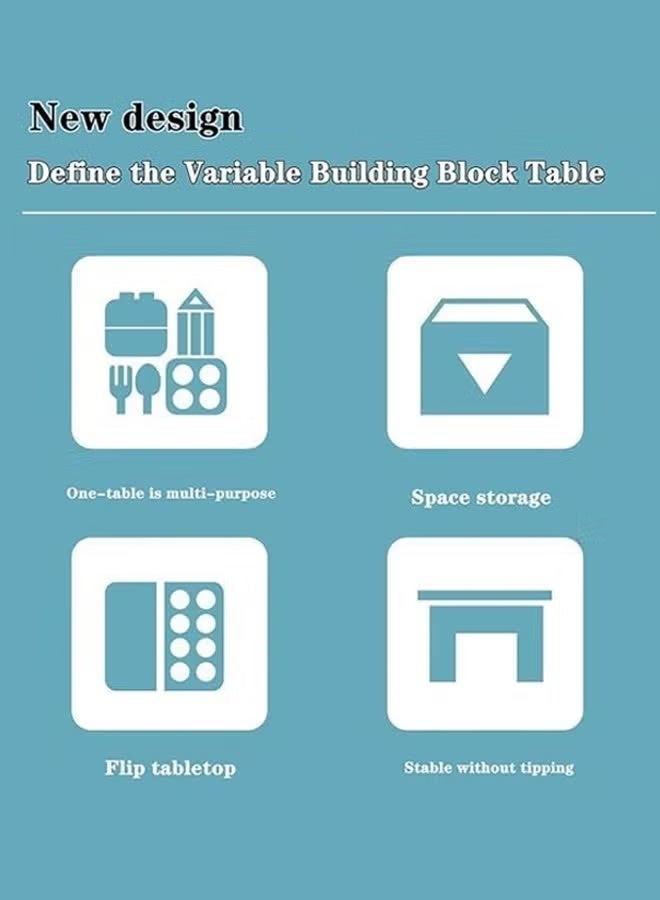Play Building Blocks Table for Kids Ages 3+, 5-in-1 Multi Activity Table with 100PCS Blocks & Brushes, Kids Activity Table / Water Table / Sand Table / Drawing Table / Storage Table, Toddler Learning Table Toys for Boys & Girls Age 3-7, Educational Play Table for Preschool Toddlers - Image 5