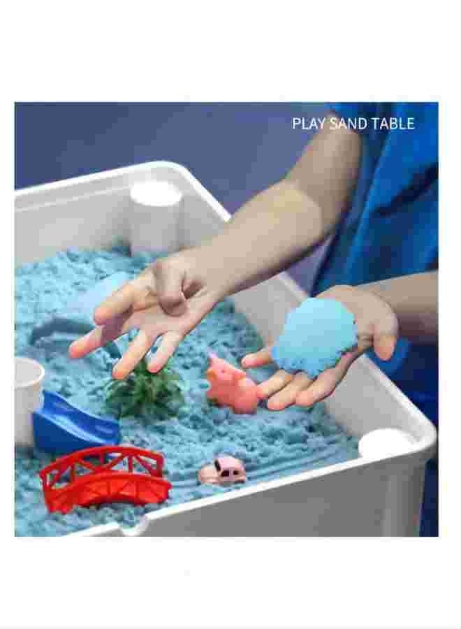 Generic Multifunctional Building Block Learning Table Educational Toys Diy Construction Includes 1 Chair 100pcs Pellets 2 Erasable Brushes Early Learning Educational Toys  - Image 3