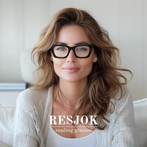 resjok Reading Glasses for Women-3Pack Blue Light Blocking Fashion Readers with Spring Hinge Computer Square Eyeglasses(Mix2, 1.5x) - Image 2