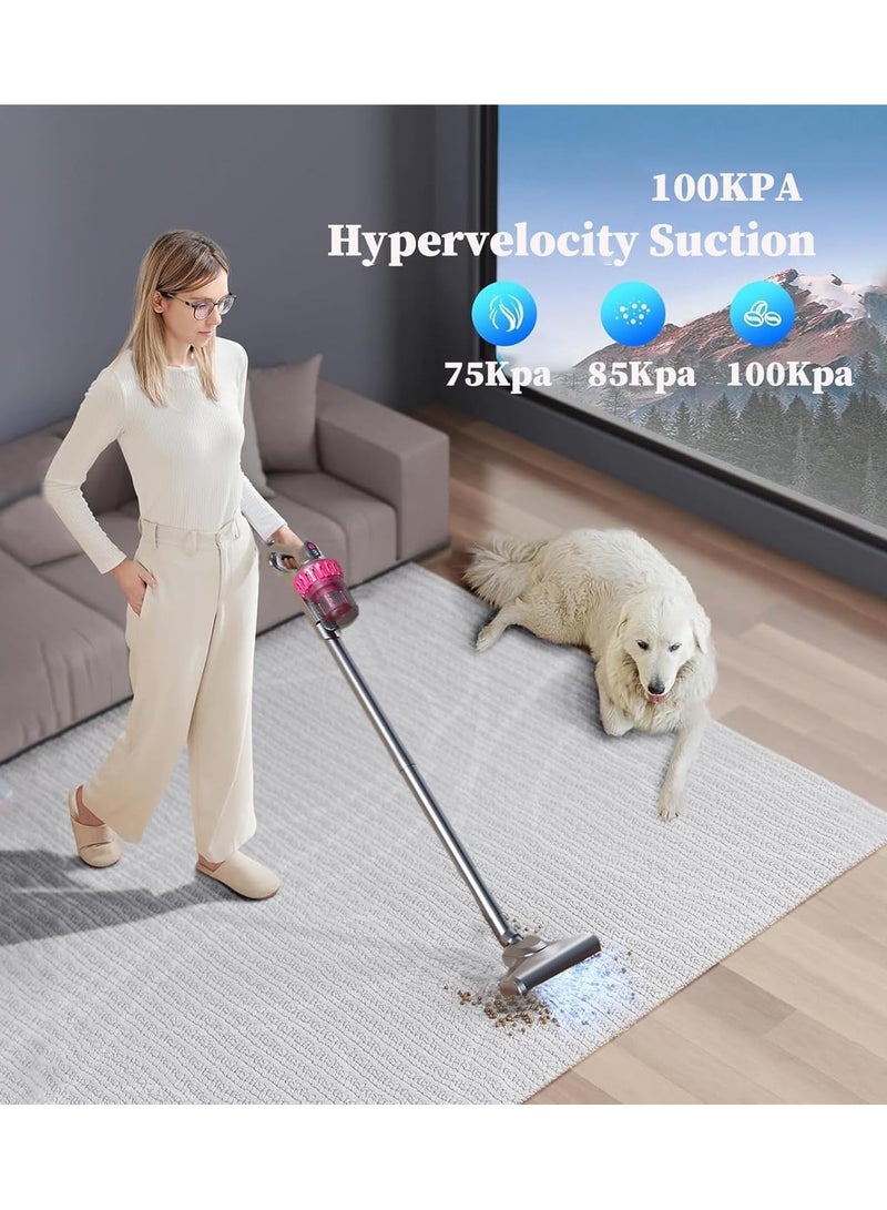 Joshberg 4-in-1 Cordless Vacuum Cleaner, 10Kpa/100W Powerful Suction Stick Vacuum with UV Mite Removal, Ideal for Home, Car, Hard Floor, Carpet, Pet Hair, HB-807 - Image 5