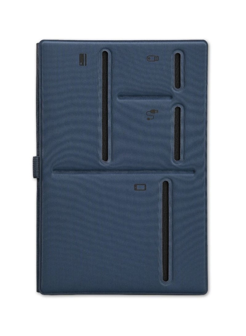 POCKET NOTEBOOK – A5 Multi-Pocket FSC Notebook – Navy Blue – Eco-Friendly Design - Image 3
