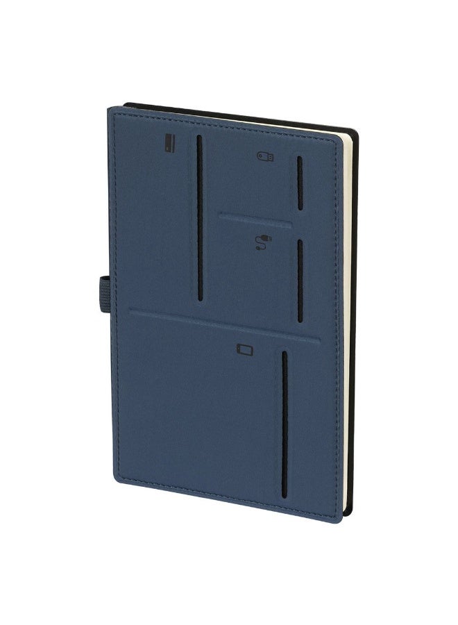 POCKET NOTEBOOK – A5 Multi-Pocket FSC Notebook – Navy Blue – Eco-Friendly Design - Image 4