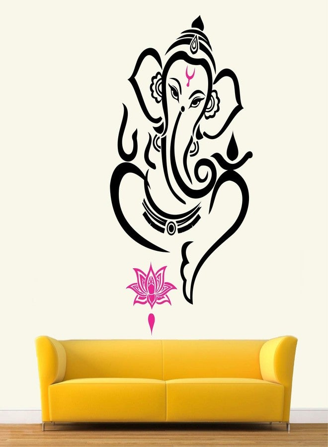 StickMe SM001 Vinyl Hindu Lord Ganesh Decorative Wall Sticker (Multicolour, 60cm X 50 cm)-Self-Adhesive - Image 1
