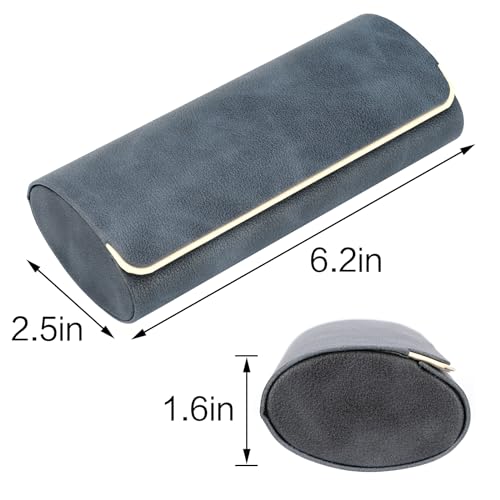 Vemiss Hard Shell Eyeglass Cases, Lightweight Portable Glasses Case for Women Men (Q-grey) - Image 3