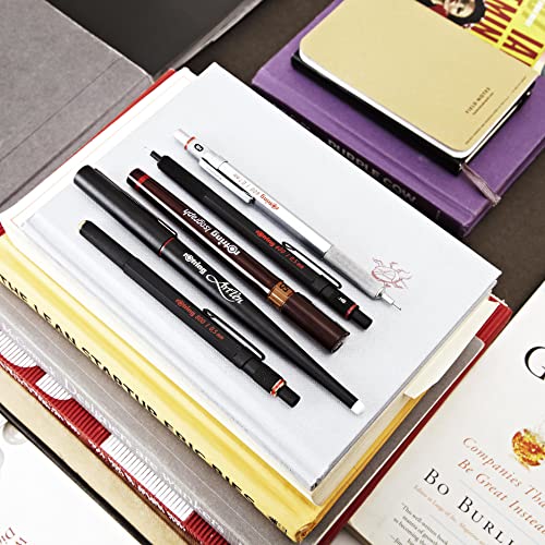 rOtring 600 Ballpoint Pen, Medium Point, Black Ink, Red Barrel, Refillable - Image 2