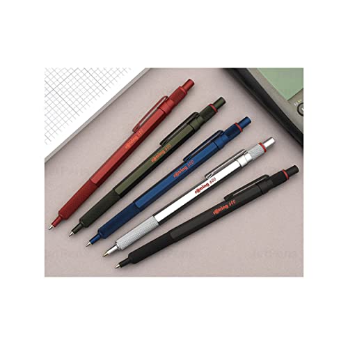rOtring 600 Ballpoint Pen, Medium Point, Black Ink, Red Barrel, Refillable - Image 5