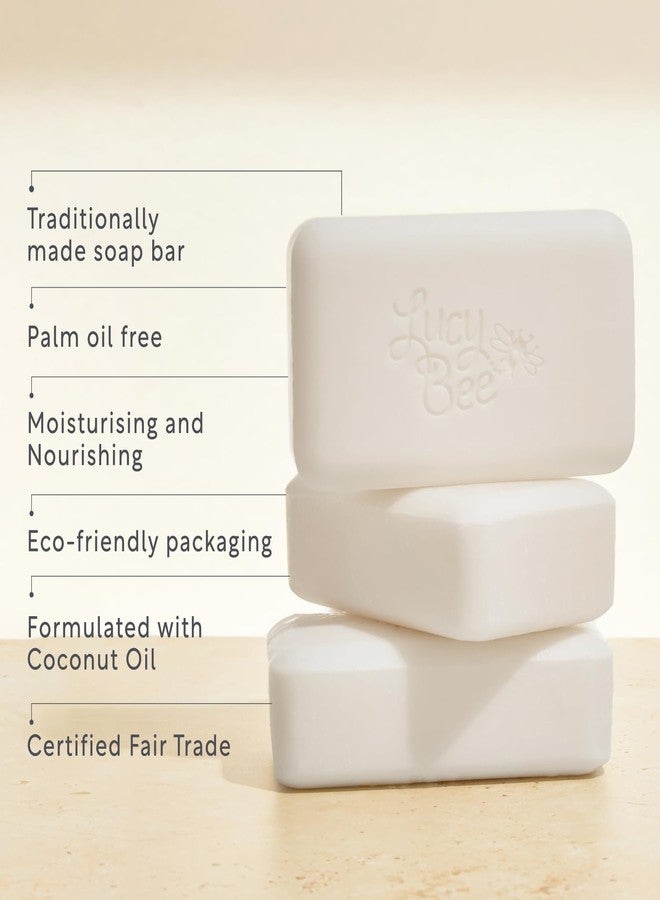 Lucy Bee Certified Organic & All Natural Soap Bar, Moisturizing & Rejuvinating, Dermatologist Approved for Sensitive Skin, Unscented & 100% Palm Oil Free, 5.3oz - Image 4