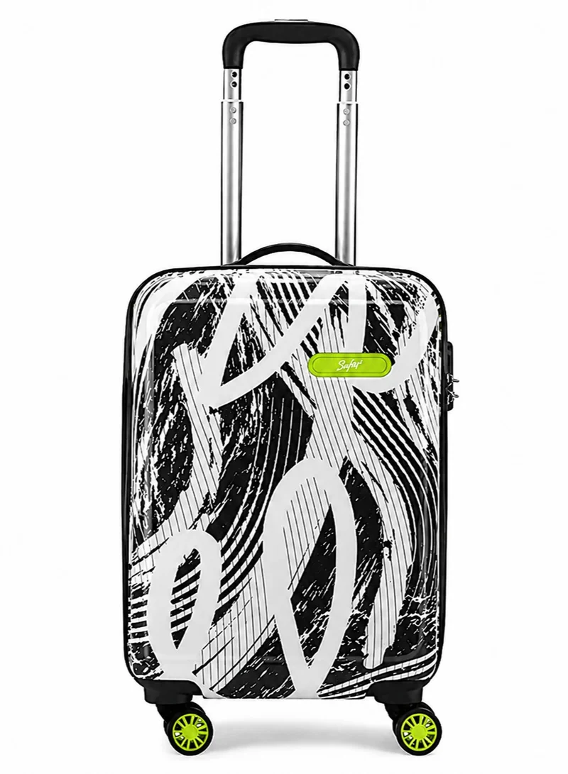 Skybags STROKE Cabin 20 Inch Polypropylene(PP), 4 Spinner Double Wheel Trolley Bags for Travel, Hard Case Lightweight Bag with TSA Lock, Tough Suitcase for Travel (Small), Black