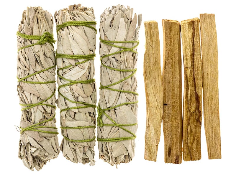 Alternative Imagination California White Sage and Palo Santo Refill Pack. Comes with 3 Sage and 4 Palo Santo - Image 1