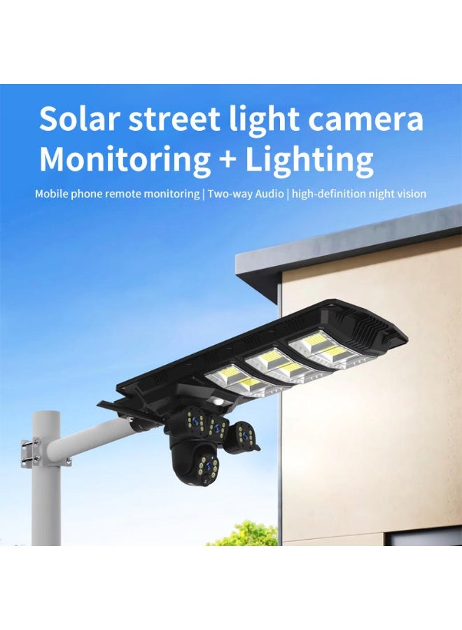 JAJEEK 450W Solar Street Light with 8MP 4K Wireless 4G SIM Card Security Camera – 3-Lens PTZ CCTV System Featuring PIR Motion Sensor, Alarm, Two-Way Audio, and Video Recording – Solar-Powered Outdoor Security Light with Night Vision, Remote Monitoring & Weatherproof Durable Design for Enhanced Security - Image 4
