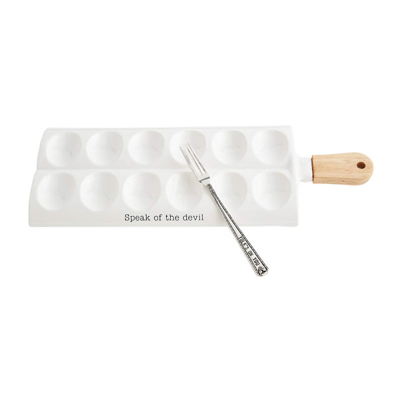 Mud Pie Egg and Oyster Serving Trays Egg Tray