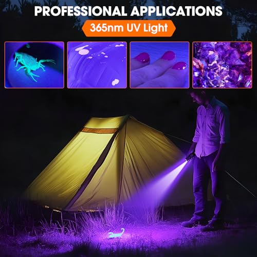 Hoxida 2pack Rechargeable EDC Flat Flashlight with COB Lights, UV, Red, Super Bright LED Combo 3in1 Portable Pocket lights, Pocket Mini Magnetic EDC Flashlight with Clip for Working, Repairing, Emergencies - Image 4